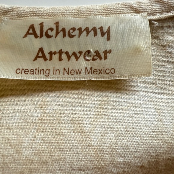 Vintage 80s Sunbelt Alchemy Artwear Dress Size Medium Art to Wear Sea Life - Picture 7 of 9